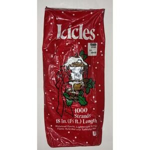 Christmas Tinsel Icicles Silver 1000 Strands Union Wadding Co. Vintage